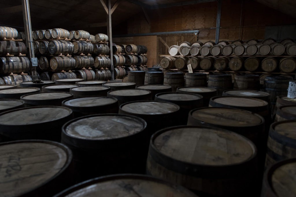 Inside Tenmile Distillery's On Site Cask Warehouse