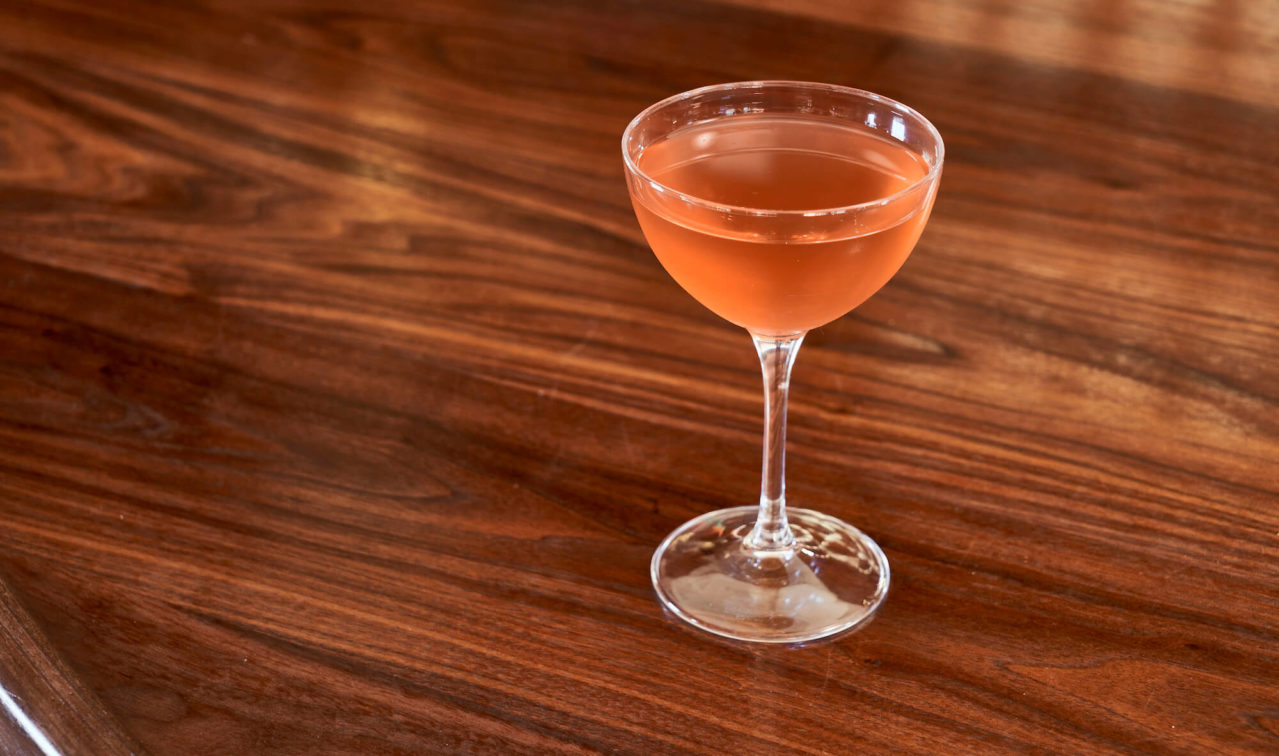Bijou Cocktail on a Bar