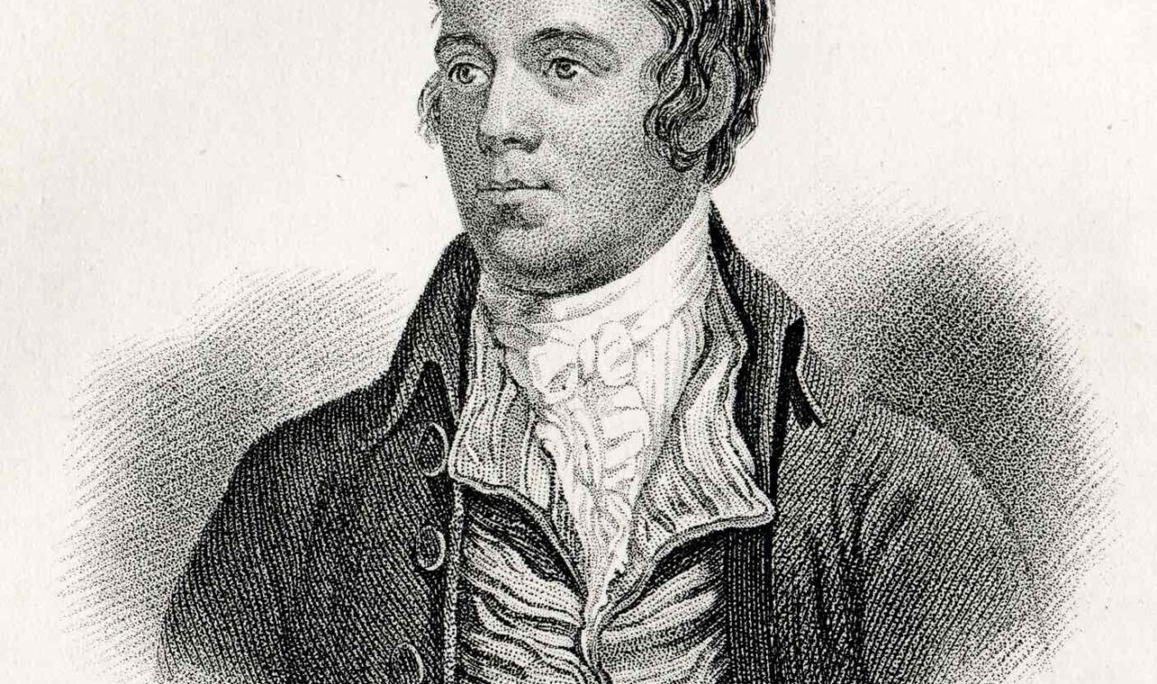 Engraving of Scottish Poet Robert Burns