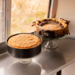 two cakes on a countertop